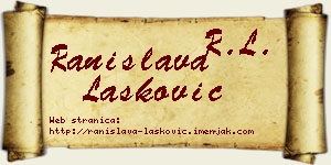 Ranislava Lasković vizit kartica